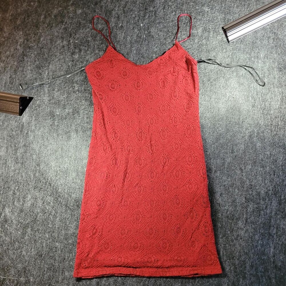 Forever-21 Women's Red and Orange Dress